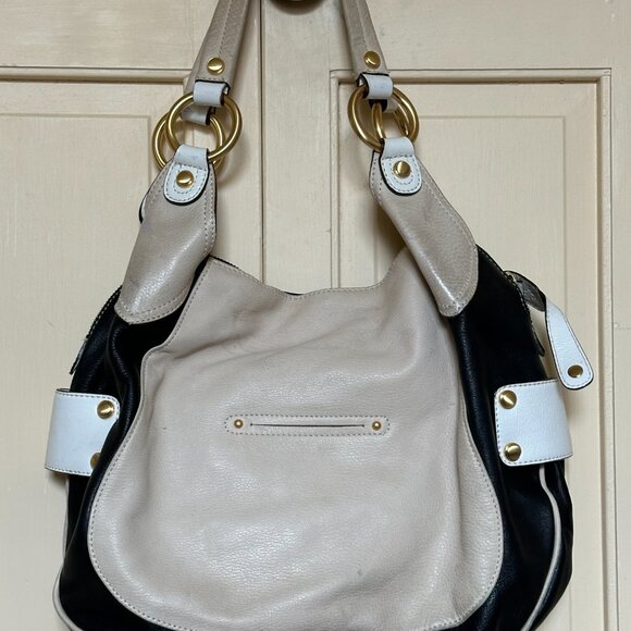 B. MAKOWSKY VINTAGE Y2K ERA 2000's 100% GENUINE LEATHER OVERSIZED SLOUCH HANDBAG - Picture 2 of 10